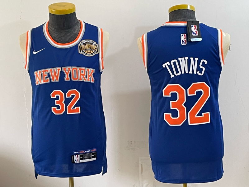 Men New York Knicks #32 Towns blue 2026 Nike NBA jersey 063003